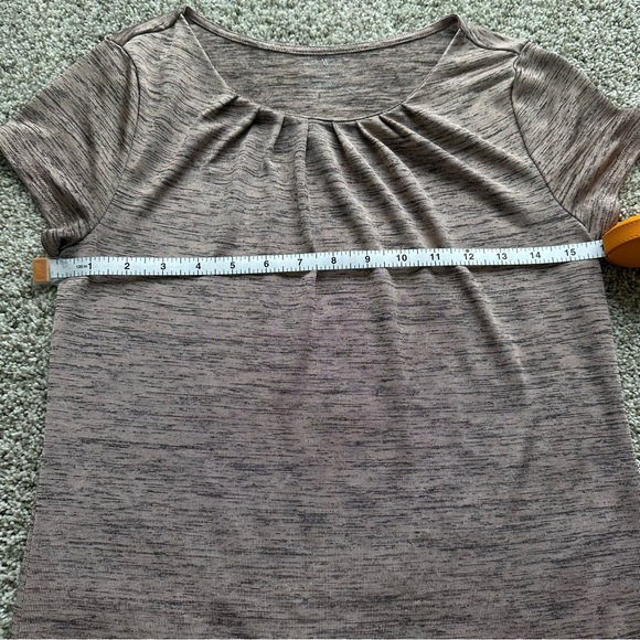 Bundle of 3 Blouses Petite Small Short Sleeve Tops Purple, Orange, Beige - Picture 3 of 8